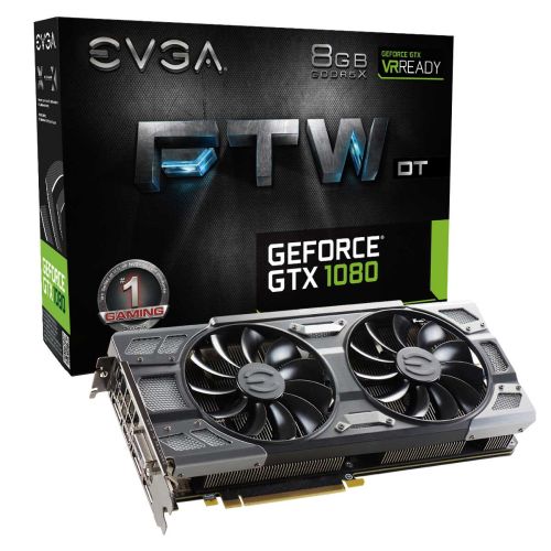 TARJETA DE VIDEO EVGA GTX 1080 FTW DT ACX 8GB/DDR5X/256B 08G-P4-6284-KR 