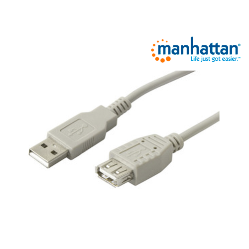 CABLE MANHATTAN USB EXTENSION 1.8M GRIS 165211 