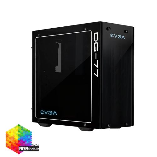 GABINETE EVGA DG-77 GAMING. BLACK, C/VENTANA, ATX,RGB
