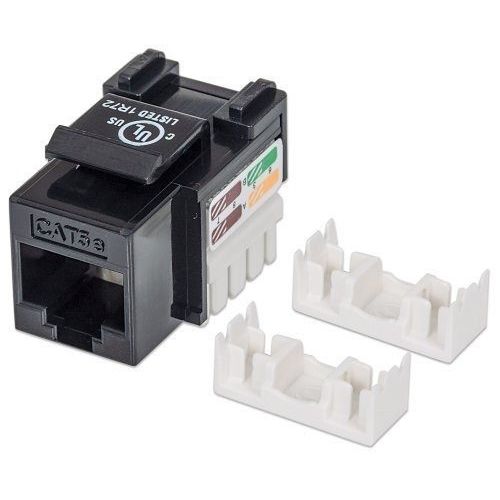 JACK DE IMPACTO UTP CAT5E CALIBRE 22 AL 26 AWG INTELLINET NEGRO 210416