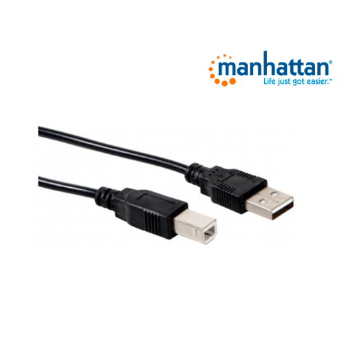 CABLE MANHATTAN USB V2.0 A-B 1.8M NEGRO 333368 