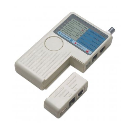 PROBADOR DE CABLES 4EN1, RJ-11/RJ-45/USB/BNC MAX200M INTELLINET 351911