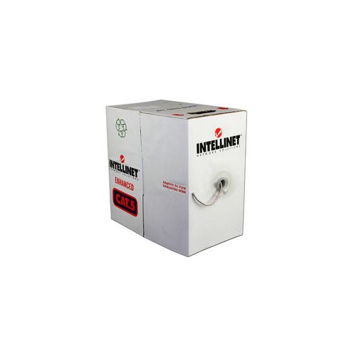 BOBINA CABLE UTP CAT 5E CCA INTELLINET COLOR GRIS 24 AWG 305MTS 362320