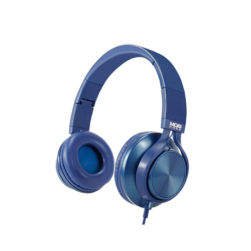 AUDIFONOS ACTECK ON-EAR CON MICROFONO METALICOS AZUL MB-02013