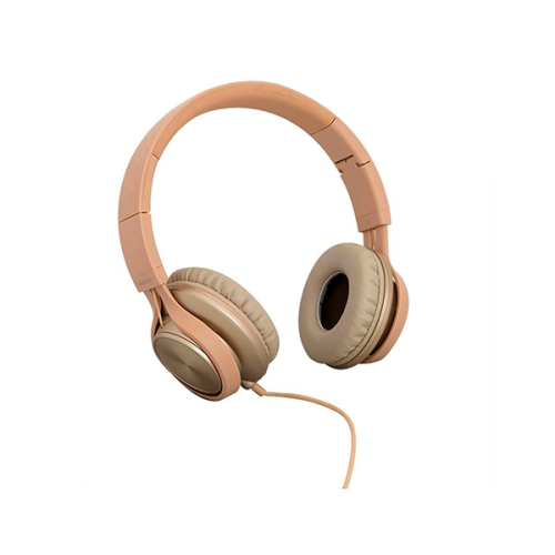 AUDIFONOS ACTECK ON-EAR CON MICROFONO METALICOS DORADO MB-02010