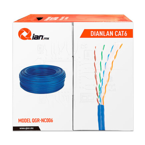 BOBINA DE CABLE UTP QIAN QGR-NC006 CAT6