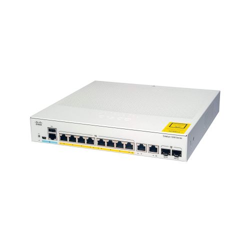 Conmutador Ethernet Cisco Catalyst C1000-8P 8 Puertos Gestionable - 2 Capa compatible - Modular - Par trenzado, Fibra Óptica