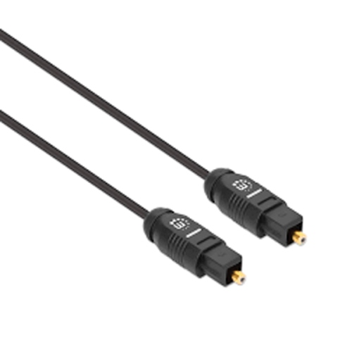 CABLE OPTICO MANHATTAN AUDIO TOSLINK M-M 1 0M NEGRO 356060