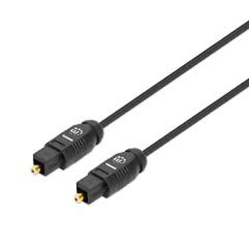 CABLE OPTICO MANHATTAN AUDIO TOSLINK M-M 2 0M NEGRO 356077