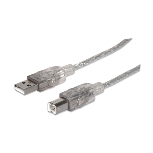 CABLE USB MANHATTAN V2 0 A-B 5 0M PLATA 345408