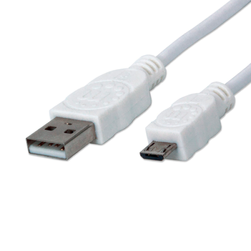CABLE USB MANHATTAN V2 0 A-MICRO B 1 0M BLANCO 323987