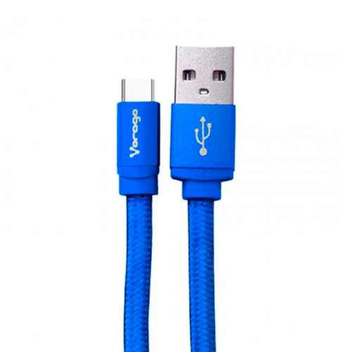 CABLE VORAGO CAB-123 USB-TIPO C 1 METRO CARGA RAPIDA AZUL