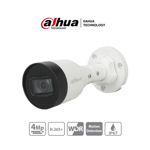 CAMARA BALA DAHUA IP 4MP H 265 IR 30 M 30FPS WDR DH-IPC-HFW1431S1N-0280B-S4 