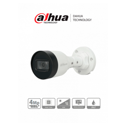 CAMARA DAHUA IP BULLET 4 MP MICR POE DH-IPC-HFW1431S1P-A-0280B-S4-QH2 