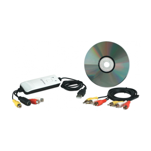 CAPTURADORA DE VIDEO AUDIO RCA S-VIDEO A USB MANHATTAN 162579