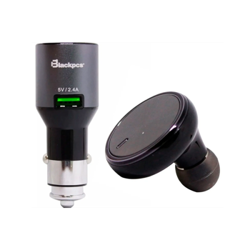 CAR CHARGER BLACKPCS 1 PUERTO USB MANOS LIBRES NEGRO EPI022-BL 