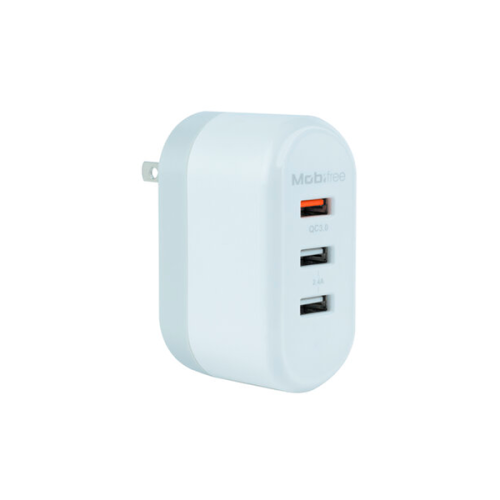 CARGADOR DE PARED 3 PUERTOS USB BLANCO ACTECK MOBIFREE MB-923378