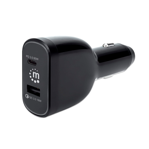 CARGADOR MANHATTAN USB P AUTO 2 PTOS USB-C PD USB-A 78W TOTAL 102445