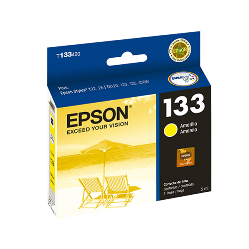 CARTUCHO EPSON T133 AMARILLO T22/TX120/ TX130 8ML (T133420-AL)