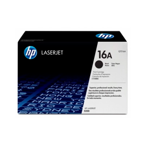 CARTUCHO ORIGINAL DE TONER NEGRO HP 16A LASERJET (Q7516A)