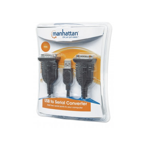 CONVERTIDOR MANHATTAN USB A SERIAL DB9M BOLSA 205153 