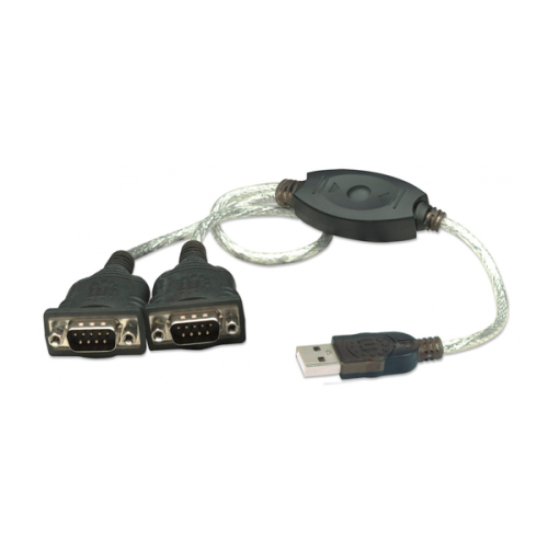 CONVERTIDOR MANHATTAN USB A SERIAL DOBLE DB9 MACHO 174947