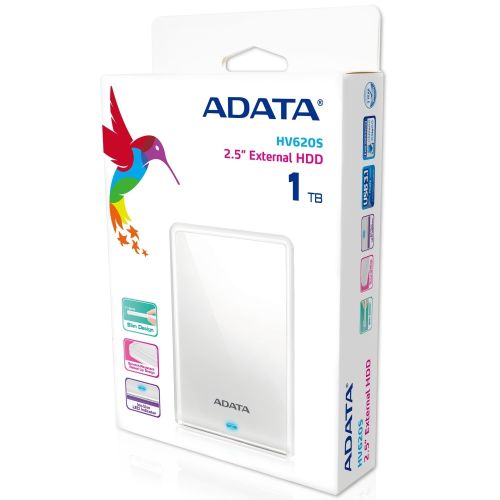 DISCO DURO EXTERNO ADATA HV620S 2TB 3.1 BLANCO (AHV620S-2TU3-CWH)