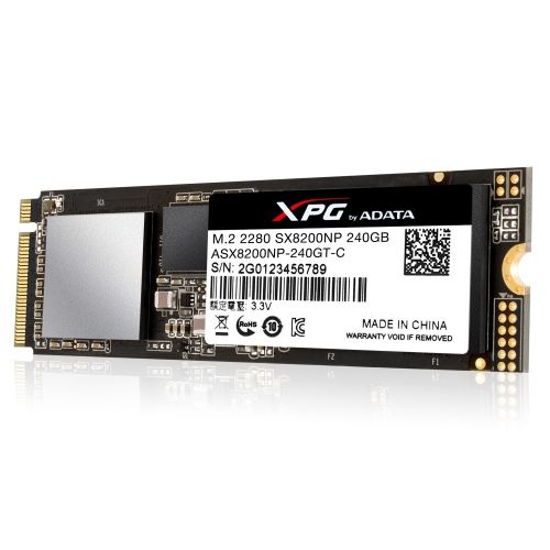 UNIDAD SSD M.2 ADATA XPG SX8200 PCI-E Gen3x4 240GB (ASX8200NP-240GT-C)
