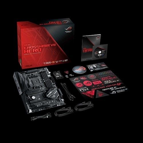 TARJETA MADRE ASUS ROG CROSSHAIR VII HERO AM4 DDR4 M.2 USB 3.1