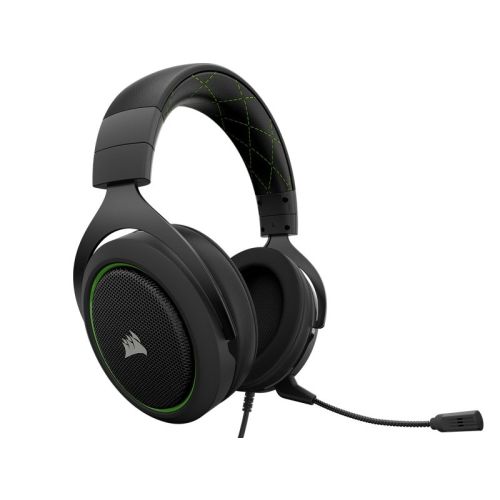 HEADSET CORSAIR HS50 STEREO GAMING GREEN 3.5 MM CA-9011171-NA