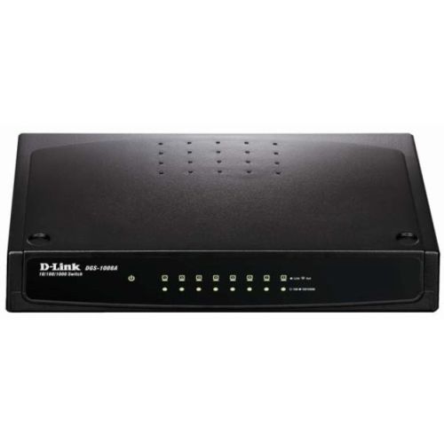 SWITCH GIGABIT DE 8 PUERTOS D-LINK/DE ESCRITORIO/NO ADMIN/DGS-1008A