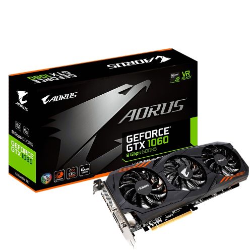TARJETA DE VIDEO GIGABYTE GTX 1060 AORUS 6GB/DDR5/192B