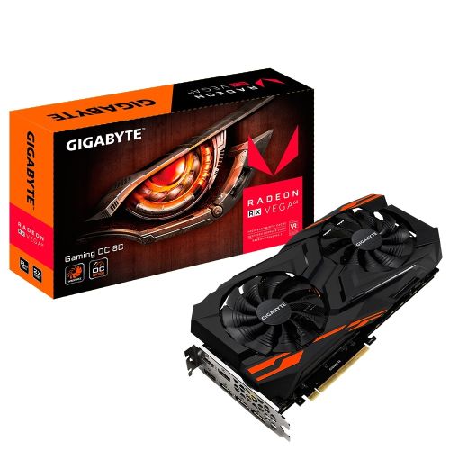 TARJETA DE VIDEO GIGABYTE GV-RXVEGA64GAMING RX VEGA 64 GAMING OC-8GD 8GB 2048b PCIE ATX HDMI/DP