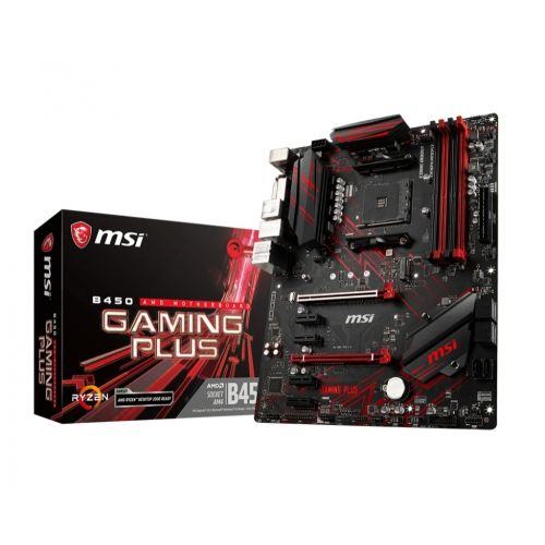 MOTHER BOARD MSI B450 GAMING PLUS AM4, 4 DDR4, ATX