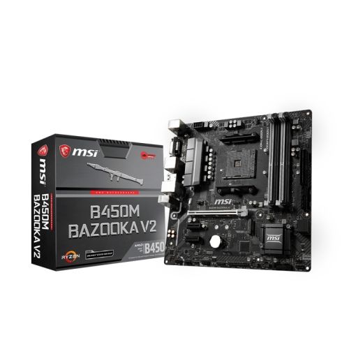 MOTHER BOARD MSI B450M BAZOOKA V2 AM4, 4 DDR4, MATX