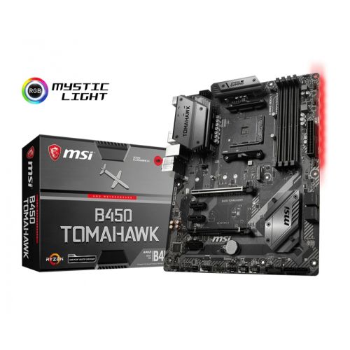 MOTHER BOARD MSI B450 TOMAHAWK AM4, 4 DDR4, ATX