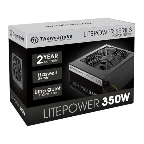 FUENTE DE PODER THERMALTAKE PS-LTP-0350NNCNUS-F LITEPOWER 350W ATX 120mm Fan: 1600±10% RPM MB 24PIN SATA 4PIN ATX 12V 4+4 PIN