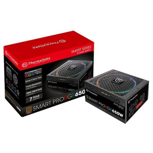 FUENTE DE PODER THERMALTAKE PS-SPR-0650FPCBUS-R Smart Pro RGB 650W Bronze ATX 12V 650W Connector PCI-E 6+2pin x 4 Meet 80 PLUS Bronze RGB