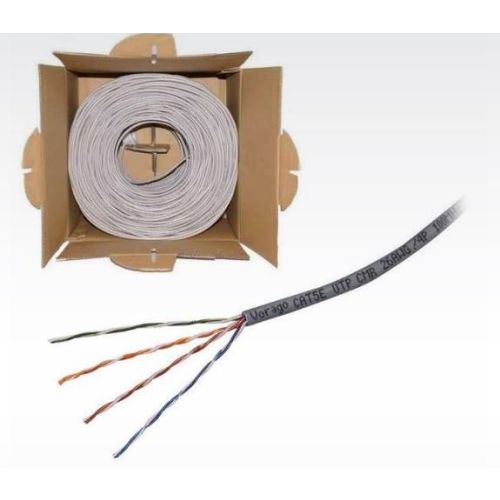 BOBINA CABLE VORAGO CAB-207 UTP CAT 5E GRIS 305 MTS