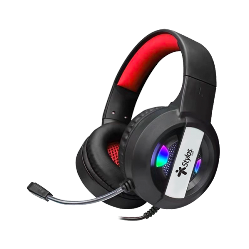 DIADEMA GAMER STYLOS 3.5 MM ERGONOMICO NEGRO LUZ LED USB (STSHEG2B)