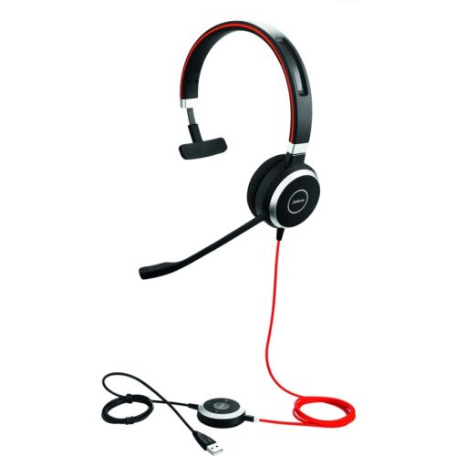 DIADEMA JABRA Evolve 40 Mono UC Alámbrico, 3.5mm/USB