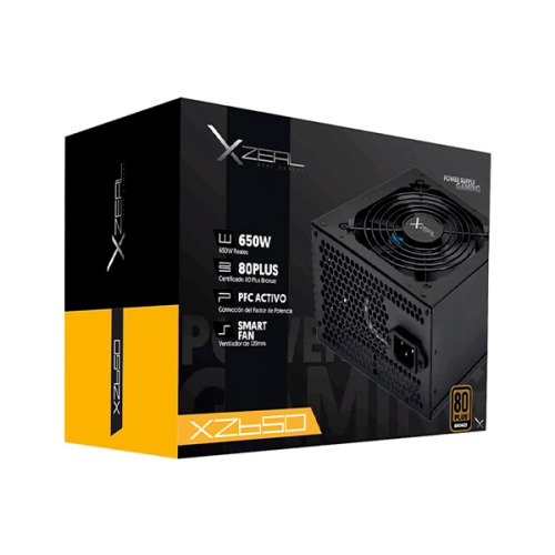 FUENTE DE PODER XZEAL 650W BRONZE 80 PLUS (XZPS650B)