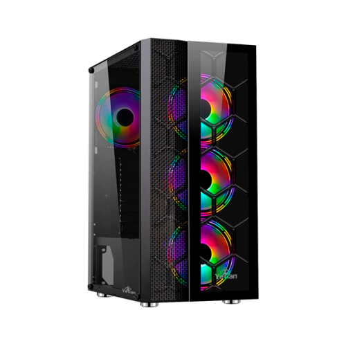 GABINETE YEYIAN GAMER YCH-7S3V-01BK RAPTURE2500CRISTEMPL 3VEN ATX ARG