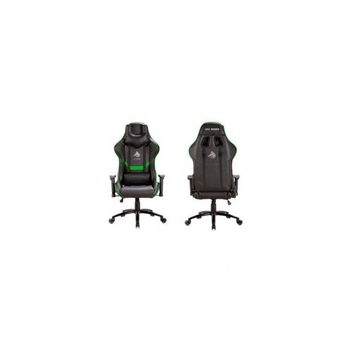 SILLA GAMER EAGLE WARRIOR VALHALLA NEG/VERDE PIEL SINT GCH3D60GREENEGW