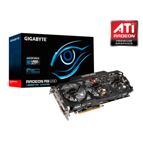 TARJETA DE VIDEO GIGABYTE R9 290 OC 4GB/DDR5/512BIT