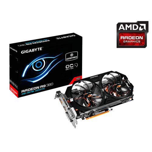 TARJETA DE VIDEO GIGABYTE R9 380 WF 2GB GV-R938WF2OC-2GD