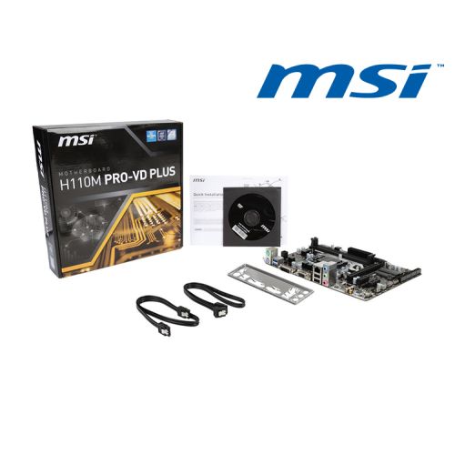 MOTHERBOARD MSI H110M PRO-VD PLUS LGA1151 2DDR4 MATX