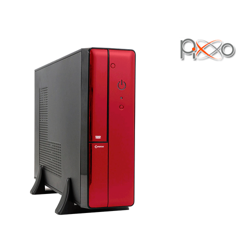 GABINETE PIXXO CS 8102H SLIM ROJO MICRO ATX/MINI ITX 450W 