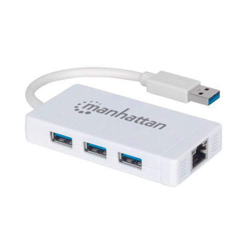 HUB MANHATTAN GIGABIT USB V3 0 HUB 3 PTOS MH 507578