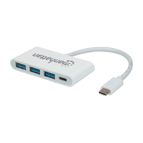 HUB USB-C MANHATTAN 3 PTOS AH S FUENTE 1 PTO CH 163552